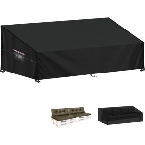 Cfus-Housse De Canapé Exterieur Housse Protection Pour Canapé 4 Places Housse De Meuble Extérieur Housse Pour Canapé De Jardin, Bâche De Protection Imperméable Pour Canapé Palette, 250x99x80/40cm - Neuf