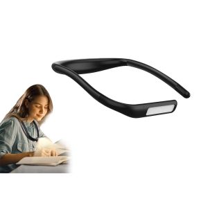 Lampe De Lecture &Agrave; Tour De Cou R&eacute;glable Avec 3 Temp&eacute;ratures De Couleur Et Batterie Rechargeable Usb - Neuf