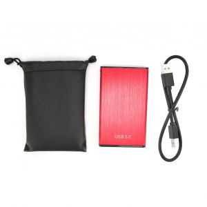 Disque dur mobile rouge pour systeme d'exploitation - Neuf