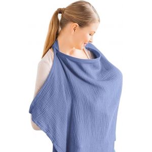 Kalanka-Tablier Allaitement, Couverture D'allaitement En Mousseline Pour Bébé,Grande Housse D'allaitement, Couverture D'allaitement En Coton Cape Allaitement Avec Anneau Rigide - Tablier D'allaitemen - Neuf