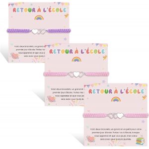 Kal-Cadeau Mère Fille Bracelet Mère Fille Bracelet Fille Rentrée Des Classes Retour À L'école Rentrée Scolaire Idee Cadeaux Fille Pour Premier Jour D'école Cadeaux Fête Des Mères - Neuf