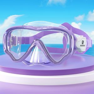 Lunettes De Plongée Pour Enfants, Lunettes De Natation Antibuée Et Etanche, 180 ° Hd Panorama Avec Masque De Plongée Nasale, Garçons, Filles Et Adolescents Lunettes De Natation 4-14 - Neuf