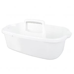Panier En Plastique Portable Douche Tote Organizer Panier Avec Poign&eacute;e Pour Salle De Bain, Chambre, Cuisine Whi - Neuf