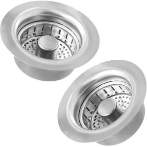 2 Pi&egrave;ces Filtre D'&eacute;vier De Cuisine 3 En 1,Bouchon De Cr&eacute;pine Evier Universel En Acier Inoxydable,Panier Pour Bonde D'&eacute;vier,Passoire De Vidange D'&eacute;vier De Cuisine Pour Lavabo Baignoire Bain,71-85 M - Neuf