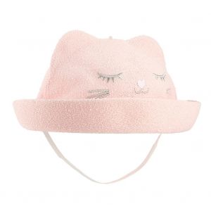Chapeau De Pecheur Simple Et Mignon Pour Bebe (Rose Chat) - Neuf