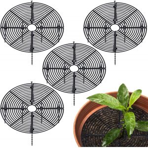 Eryi-4pcs Grilles De Pots De Plantes, 30cm Couvercle De Pot De Fleurs, Grilles Végétales De Protection Des Plantes, Protège L'enfant De La Saleté Des Plantes Convient, Protéger Les Plantes (Noir) - Neuf