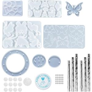 28 Moules En R&eacute;sine Pour Carillons De Vent, Moules En R&eacute;sine &Eacute;poxy Pour Papillons Et Accessoires De Bricolage Moules Pour Carillons De Vent Home Garden Patio Outdoor Decor - Neuf