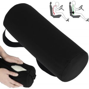 Ulteronixshop-Coussin Lombaire Pour Le Bas Du Dos, Coussin De Soutien Lombaire En Mousse &Agrave; M&eacute;moire De Forme Avec Housse Amovible Et Lavable, Coussin Ergonomique Avec Sangle &Eacute;lastique Pour Chaise - Neuf