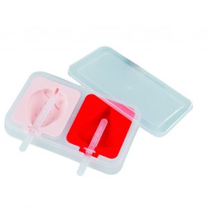 Hjlian Moule A Glace En Silicone Facile A Demouler, Joli Moule A Glace Avec Couvercle Pour La Maison, Les Fetes, L'ete, Motif Pasteque Et Fraise - Neuf