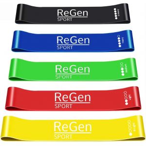 Lot De 5 Bandes De Résistance, Renforcement Du Tronc, 5 Niveaux De Résistance, Idéal Pour Le Yoga, Le Pilates, Le Renforcement Musculaire, L'entraînement De Flexibilité - Neuf
