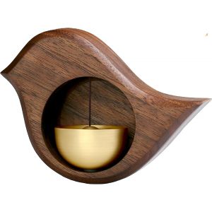 Cloche avec décoration en bois faite à la main, cloche de bienvenue, aimant de réfrigérateur, sonnette de porte, ornement de bureau, cloche de magasin, décoration à suspendre pour l'entrée - Neuf