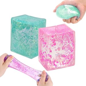 KAL-2 Pcs Cube Balle Stress,Glaçon Fidget Toys,Anti Stress De Glaçons, Anti-Anxiété Et Anti-Stress,Jouets Anti-Stress,Jouet À Presser Spongieux¿Couleur Aléatoire¿ - Neuf