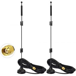 Bin Antenne WiFi 9dBi MIMO RP-SMA Bi-Bande 2.4GHz 5.8GHz Longue Portée Filaire Omnidirectionnelle pour TP-Link ASUS Linksys D-Link Fenvi Amplificateur Routeur Caméra WiFi PCIE Carte Réseau Sans Fil - Neuf