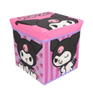Pouf Coffre De Rangement &Agrave; Jouets Kuromi Chambre Enfant Banc Malle Hello Kitty - Neuf