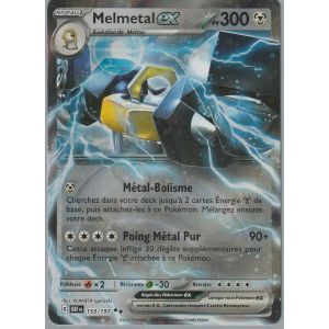 Carte Pokémon - Melmetal Ex - 153/197 - Ultra-Rare - Ev3 Flammes Obsidiennes - Neuf