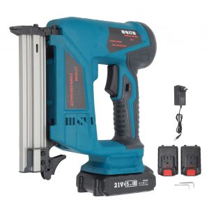 XYONG Kit cloueuse Brad, pistolet a clous electrique sans fil au lithium, outils de travail du bois, double batterie, prise americaine 100-220 V - Neuf