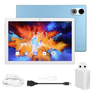 Tablette 10,1 pouces 4G LTE Octa Core 8 Go RaM 128 Go ROM Batterie 8800 mah 2,4G 5G WiFi Tablette pour android 11 Prise UE 100-240 V Bleu - Neuf