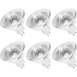 Kal-Ampoules Halog&egrave;nes Mr16 Gu5.3 12v 35w Pack De 6, Haute Luminosit&eacute;, Longue Dur&eacute;e, &Eacute;conomie D&iquest;&Eacute;nergie, Lampe Halog&egrave;ne &Agrave; Haute Temp&eacute;rature, Compatible Avec Divers Sc&eacute;narios, Couleurs Chaudes Et Froi - Neuf