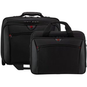 acdsgd-Potomac Ensemble de 2 Bagages pour Ordinateur Portable 17 Pouces, Sacoche Amovible pour Ordinateur Portable 15 Pouces, 23 l, Femmes Hommes, Bureau Affaires Voyages, Noir, 600661 - Neuf