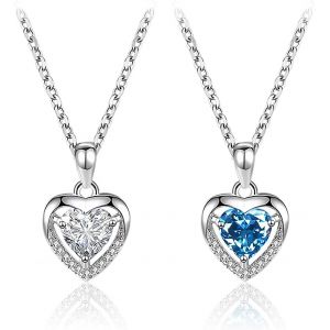 Kal-2 Colliers Coeur Océan, Colliers Pour Femmes, Colliers Pendentif Amour, Colliers Coeur Mode, Ornements De Bijoux Pour La Décoration - Neuf