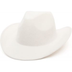 Feutre De Laine Chapeaux De Cowboy Pour Les Hommes, Les Femmes Classic Rouler Jusqu'à Ras Bord Fedora Chapeau De Cow-Girl De L'ouest Chapeau De Cow-Boy - Neuf
