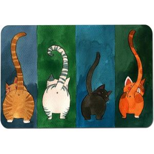 Tianyi-Paillasson, Tapis De Bienvenue Motif Chat Tapis D'entrée Intérieur Paillasson Antidérapant Pour Salle De Bain D'entrée Extérieure Intérieure(40 * 60cm) - Neuf