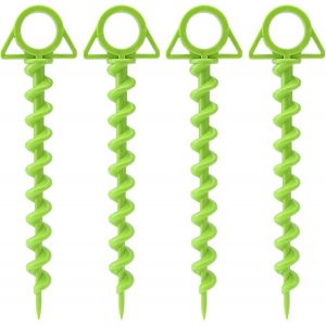 4 X Tent Pegs Camping Pegs,24 Cm Screw Fixing Pegs,Ground Anchor Peg,Tent Peg For Tents,Canvas,Tarpaulins And Windbreakers - Neuf