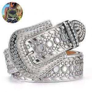 Ceinture En Strass Pour Femmes Cowgirl Bling Ceinture En Cuir Cloutée Pour Jeans - Neuf
