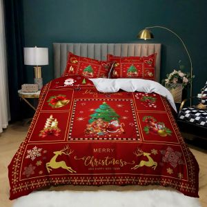 Sjzg-Housse De Couette Football Parure De Lit Enfants Housse De Couette En Microfibre Avec 2 Taies D'oreiller 65 X 65 Cm (Rouge2, 140&times;200) - Neuf