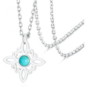 Kal-Sorci&egrave;res Noeud Collier En Acier Inoxydable Magique Sorci&egrave;re Noeud Celtique Noeud Sorcellerie Collier Irlandais Wiccan Pa&iuml;en Bijoux Pour Femmes Adolescents - Neuf