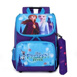 Cartable + Trousse Reine Des Neiges Violet - Neuf