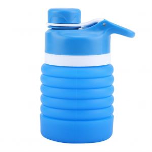 Hjlian Bouteille D'eau Pliable En Silicone, Gobelets Portables Pour Le Sport, Les Excursions, La Course A Pied, Le Camping (Bleu Ciel) - Neuf