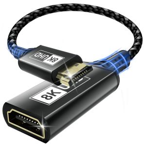 ERYI-Câble Extension Hdmi,0,2 M 8K 60Hz 4K 120Hz/144Hz Câble D'Extension Hdmi 2.1 Mâle Vers Femelle 48Gbps Ultra Haute Vitesse Uhd Earc Hdcp 2.3 Dynamic Hdr10+ Compatible Avec Tv Stick,Hdtv,Ps5 Ps4 N - Neuf