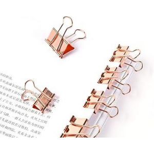(Or Rose 19mm (30pcs) 19mm De Large Petit Machaon Clip / Trombones / Clips Liant Pour La Reliure, Le Papier, L'argent, L'étiquette, Des Clips, Des Sacs, Des Magasins, Bureaux, Stockage À La Maison - Neuf