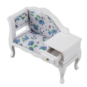 1:12 maison de poup&eacute;e canap&eacute; canap&eacute; pour salon avec armoire &agrave; tiroirs mini mod&egrave;le de meuble - Neuf