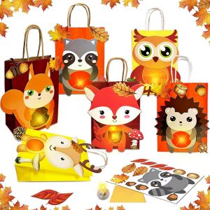 KALANKA-Kit de Bricolage de Lanterne pour Enfants, 6 Lanternes St Martin avec Papier Transparent et Colle Double Face et Perles LED, Lanterne pour Filles et Garçons, Idéal Anniversaire pour Enfants - Neuf