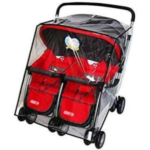 Housse de pluie universelle pour poussette double, coupe-vent, anti-poussière, moustiquaire universelle pour poussette, lit de voyage, imperméable - Neuf
