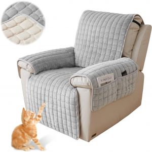 SUBZONAL-Housse Fauteuil 1 Place, Housse Canap&eacute; 1 Place avec Poches et &Eacute;lastiques, Housse de Canap&eacute; R&eacute;sistante aux Rayures et aux Taches, Housse Fauteuil Id&eacute;ale pour Familles avec Enfants et Animaux - Neuf