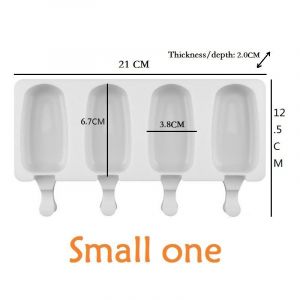 Formes De Crème Glacée En Silicone Moule À Popsicle Bricolage Fait Maison Dessert Congélateur Jus De Fruits Cube Moule Avec Bâtons De Crème Glacée - Type Yh-622 #A - Neuf