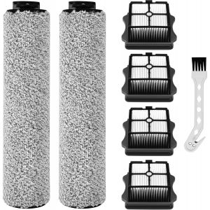 7 Pièces Rouleau De Brosse De Rechange Et Filtre Hepa Pour Tineco Ifloor 3/Floor One S3 Aspirateur Humide Et Sec¿2 Rouleaux De Brosse + 4 Filtres + 1 Brosse De Nettoyage[SSE7110594] - Neuf