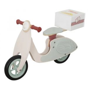 Draisienne Enfant Bois Moto Ginger Home Avec Boite Pizza 81 X 36 X 52 Cm - Neuf