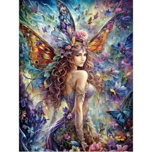 Ayuhr-40 X 50 Cm Diamond Painting Fée Papillon Elfe Diamond Painting Fées Et Elfes Diamond Painting Ange Mosaïque Diamant Peinture Art Broderie Point De Croix Images Cadeau Décoration Murale - Neuf