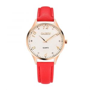 Gaiety Femmes Mode Casual Pu Cuir Montre Analogique Quartz Montre-Bracelet (Rouge) - Neuf