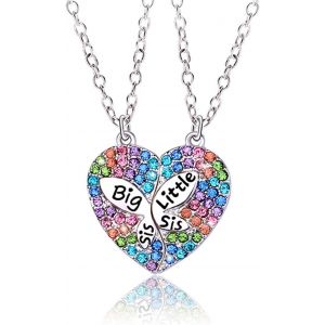 2 Pi&egrave;ces, Colliers Bff Diamond, Colliers Soeurs Pendentif Coeur, Meilleurs Amis Colliers Magn&eacute;tiques, Best Friends Colliers, Saint-Valentin Amiti&eacute; Bijoux Cadeaux Pour Enfants Filles Soeurs Ami[X1517] - Neuf