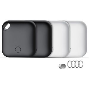VornixorSarlshop-Air Traceur Tag Lot de 4Certifi&eacute; Apple MFi, Smart Tag Tracker Compatible avec Apple Localiser (iOS Uniquement), Batterie Rempla&ccedil;able, Localisateur D'Objets pour Valises Portefeuilles - Neuf