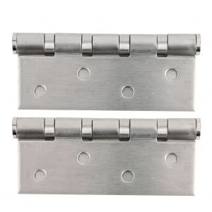 HJLIAN Charnieres de porte en acier inoxydable, charnieres de porte et fenetre a ouverture plate, quincaillerie pour usage domestique, argent - Neuf