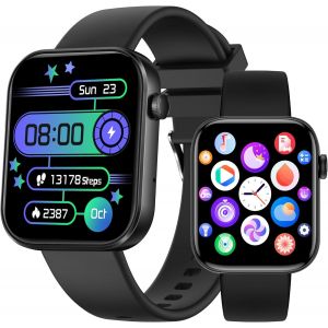 Kal-Montre Intelligente Homme (Cadran/Répondre Aux Appels), Ip67 Etanche Montre Connectée Avec Microphone/Conférencier, 1,96 Pouces Bluetooth 5.0 Smart Watch Avec Hr/Bp/Spo2/Sommeil Pour Android Ios - Neuf