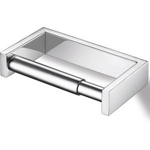 Porte-papier toilette Porte-rouleau de papier de soie de salle de bain Ressort Finition polie en acier inoxydable - Neuf