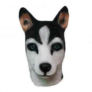 Nouveaut&eacute; Halloween Underdog Costume Party Latex Animal Chien T&ecirc;te Masque - Couleur D'oreille Al&eacute;atoire Husky - Neuf