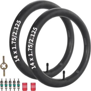 Subzonal-Chambre À Air 14 X 2.125 Compatible Avec La Chambre À Air 14x1.75/1.9/1.95/2.10/2.125 Pour Vélo De Montagne, Avec Valve Schrader 32mm-2 Pack - Neuf